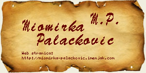 Miomirka Palačković vizit kartica
